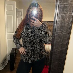 Fashion Bug Black and Tan Zip Up Jacket